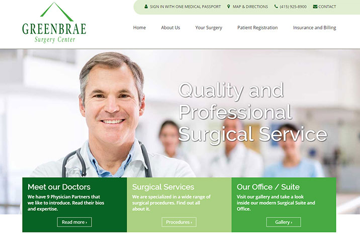 bay area website design for medical centers