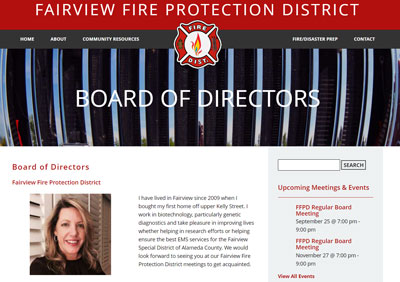 web design for fire department bay area